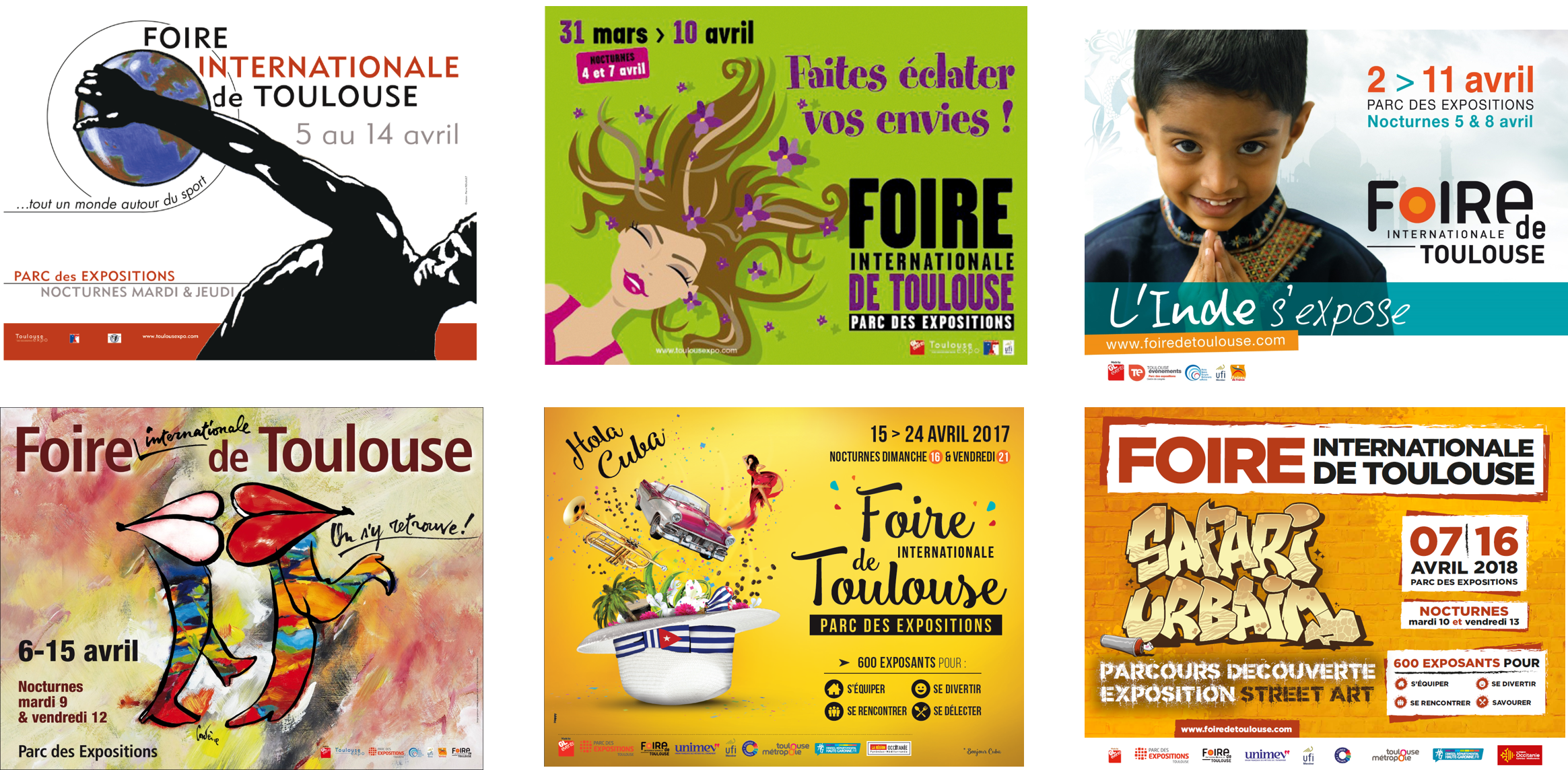 Affiches Foire Internationale de Toulouse 2003-2018